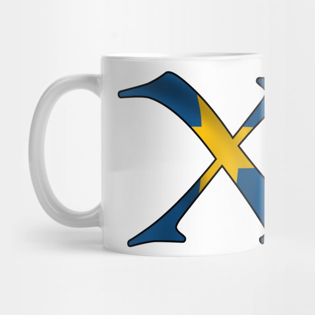 Sweden flag X by Monstershirts